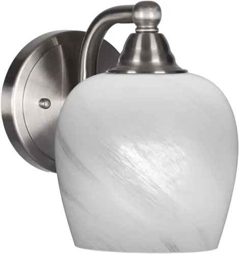 Vista 63 de Toltec Lighting Paramount - Aplique de pared de 1 luz, lámpara de pared para interiores, regulable, compatible con LED de base media, acabado