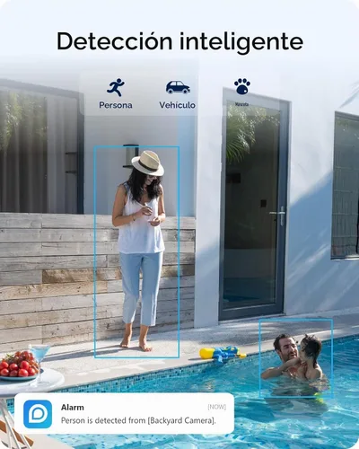 Vista 6 de REOLINK Cámara de seguridad 4K inalámbrica al aire libre vista de 125°