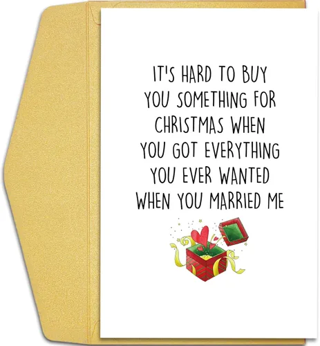 Vista 11 de Qiliji Tarjeta de Navidad romántica para él y ella, divertida tarjeta de Navidad para marido, esposa, novio y novia, regalo de tarjeta de Navidad