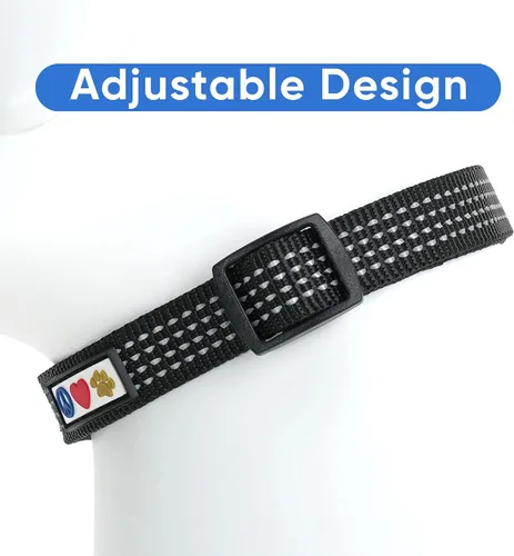 Vista 4 de Collar de entrenamiento reflectante para perros, de la marca Pawtitas, Negro