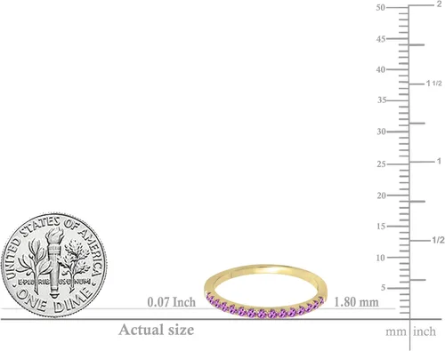 Vista 5 de Dazzlingrock Collection Anillo de boda elegante con piedras preciosas o diamantes redondos para mujer en oro macizo