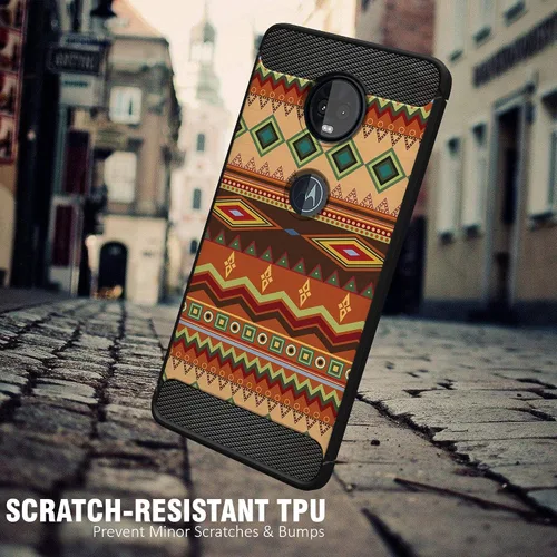 Vista 3 de CasesOnDeck - Funda compatible con Motorola Moto Z4 / Moto Z4 Play, funda de diseño de Moto Z4 Play, delgada, flexible, elegante, protección contra