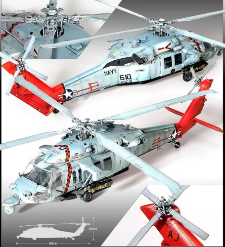 Vista 3 de Academy MH-60S HSC-9 "Tridents Kit de modelo, azul marino