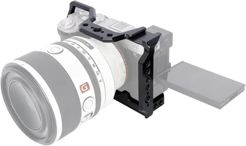 Vista 9 de NICEYRIG A7C II A7CR - Jaula de aluminio para Sony Alpha A7CII / A7CR / A7C cámara sin espejo Vlog Vlogging Video Making con placa de liberación