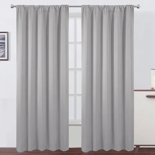 Vista 59 de LEMOMO Cortinas opacas de 42 x 54 pulgadas, juego de 2 paneles de cortinas con aislamiento térmico para oscurecer la habitación
