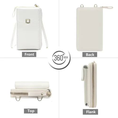 Vista 2 de PORT&LOTUS Crossbody Chain Bags for Women Cell Phone Purse Wallet PU Leather Small Women's Handbags