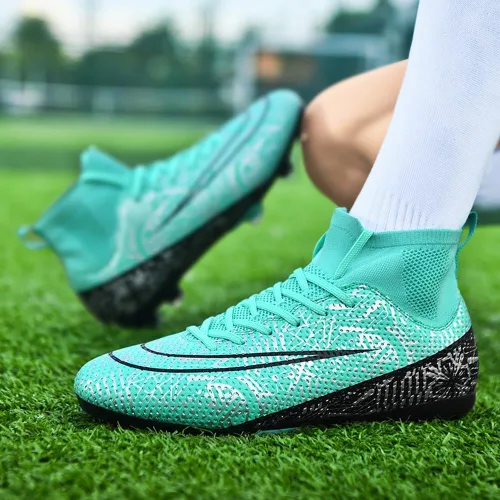 Vista 5 de AOSENSS Zapatos de fútbol para hombre y mujer, zapatos de fútbol para interiores y exteriores, para competición, tenis de fútbol sala