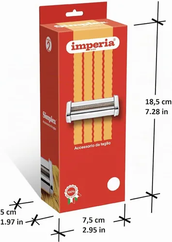 Vista 6 de Imperia Accesorio para cortador de pasta de espaguetis (0.079 pulgadas), 100% fabricado en Italia, construcción de acero inoxidable resistente