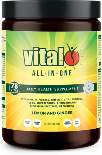 Vista 8 de Vital Suplemento diario de salud todo en uno – Vital Supergreens en polvo, superalimento verde con probióticos y apoyo energético natural con frutas
