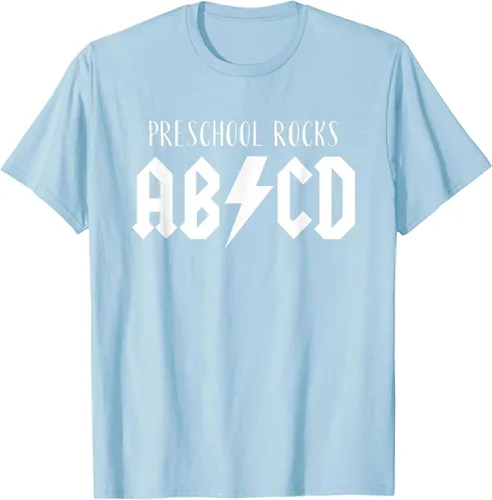 Vista 18 de Preschool Rocks Teacher Back to School ABCD Rock First Day T-Shirt Asphalt Grey