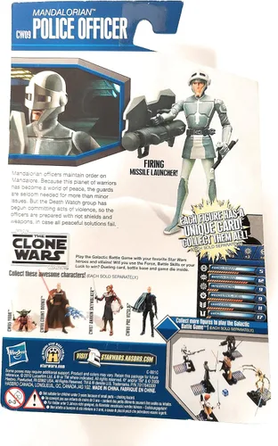 Vista 2 de Star Wars, The Clone Wars 2010 Series, oficial de policía mandaloriano #CW09, 3.75 pulgadas