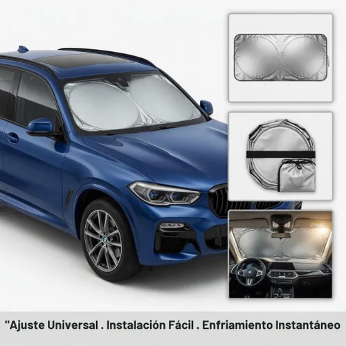 Vista 2 de Parasol plegable para parabrisas de automóvil, camión, SUV, protector