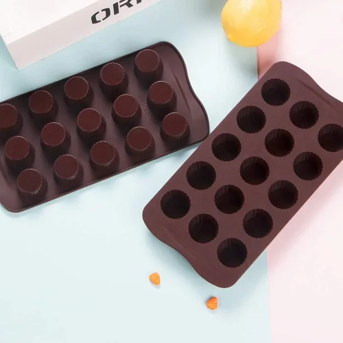 Vista 5 de Webake - Moldes de silicón para chocolate, molde para hornear para gelatina, bombas de grasa de Keto, Marrón