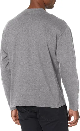 Vista 2 de Calvin Klein Camiseta de manga larga con bolsillo para hombre, Heavyweight