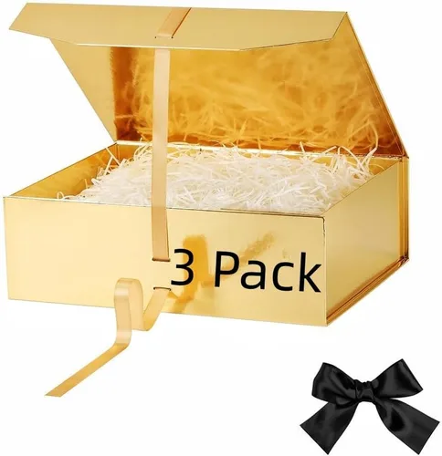 Vista 57 de GoooodGift Caja de regalo grande azul, 1 paquete de 13.5 x 11 x 5.3 pulgadas, caja de regalo de lujo para regalos con tapa de cierre magnético