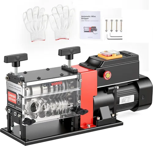 Vista 11 de CREWORKS Máquina pelacables automática, pelacables eléctrico para cables de cobre de 0.06"-0.9" (1.5-22 mm) con 3 modos de operación, herramienta