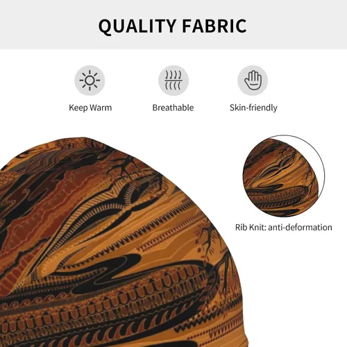 Vista 47 de Gorro africano holgado para adultos, tejido elástico, de calavera, gorro de invierno para exteriores para mujeres y hombres