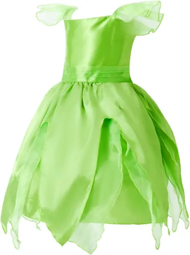 Vista 7 de Vestidos de princesa para niñas, disfraz de hada con disfraz de hada de princesa, disfraces de Halloween para niñas con alas de hadas