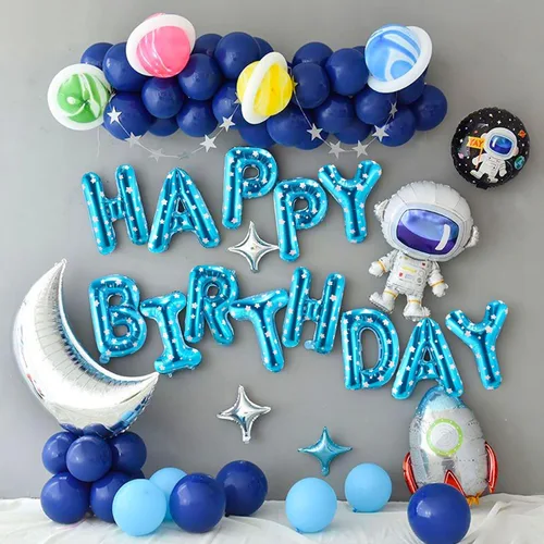 Vista 5 de CANREVEL Cartel de feliz cumpleaños, 13 letras de papel de aluminio de Mylar de 16 pulgadas, decoraciones de fiesta de cumpleaños para niños