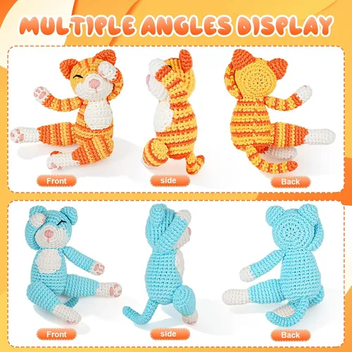Vista 9 de Gipony Kit de ganchillo para principiantes, kits de animales de ganchillo, kit de ganchillo para principiantes, aprende a ganchillo con tutoriales