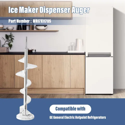 Vista 7 de Barrena dispensadora de fabricador de hielo mejorada para piezas de repuesto de refrigerador GE WR17X11705 WR17X11939 PS1018130 AP3849786 AP3672963