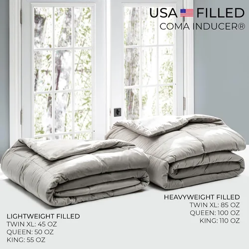 Vista 4 de Byourbed Cuz I'm Cozy - Edredón Coma Inducer® individual XL, relleno ligero de Estados Unidos, color gris pardo pizarra