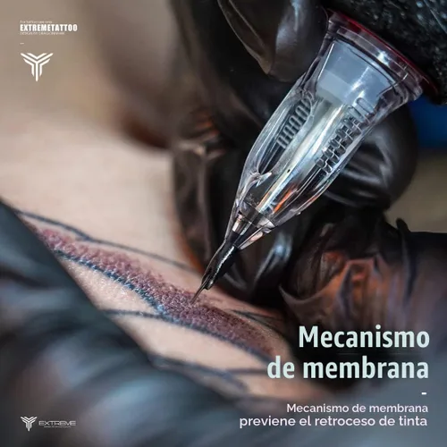 Vista 5 de Dragonhawk Kit de bolígrafo de tatuaje con cable, carrera de 0.1 in Kit de tatuaje rojo