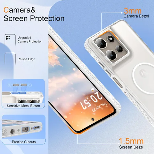 Vista 504 de Jshru Funda para Samsung Galaxy S26 Plus/Galaxy S25 Plus: para Galaxy S24 Plus [compatible con Magsafe] [2 protectores de pantalla HD] cubierta