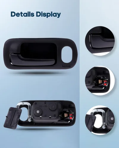 Vista 3 de ECCPP Manija de puerta Interior Interior Delantero Lado del conductor para 2002-2005 para Honda Civic