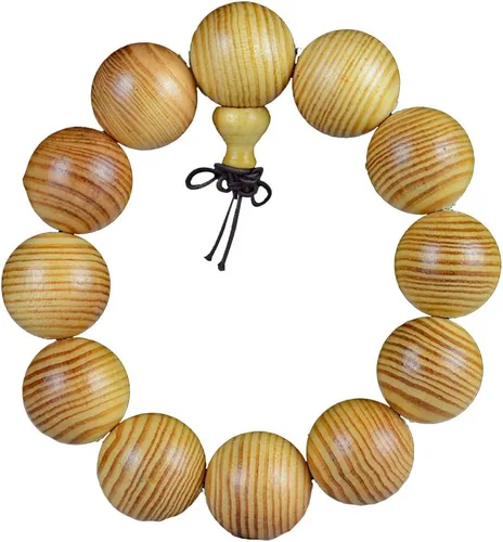 Vista 2 de Pulsera unisex de Thuja, sándalo rojo zambiano, cártamo, oro de madera de sándalo budista, pulsera de oración tibetana, regalo para el día del padre
