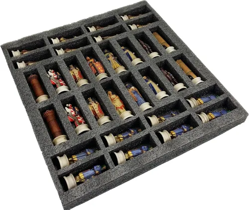 Vista 3 de Juego de ajedrez de las Cruzadas de la época medieval Árabes vs Cristianos - SIN tablero