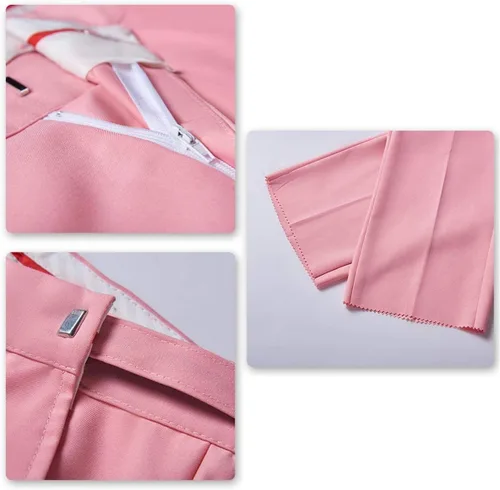Vista 5 de Cloudstyle Traje de hombre de un solo pecho con un botón central de ventilación 2 piezas Slim Fit Trajes formales