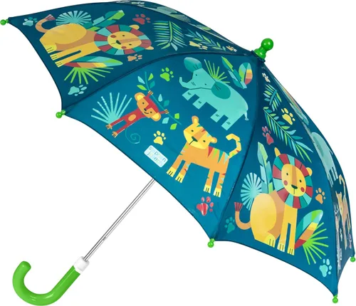 Vista 26 de Stephen Joseph Kids' Color Changing Wet Dry Umbrella, Water reacting, Pinch Free Umbrellas for Rain Children's Umbrella, BUTTERFLY, 23"X29
