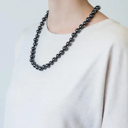 Vista 3 de Karelian Heritage - Collar de cristal de shungite auténtico, para equilibrar y proteger a las mujeres
