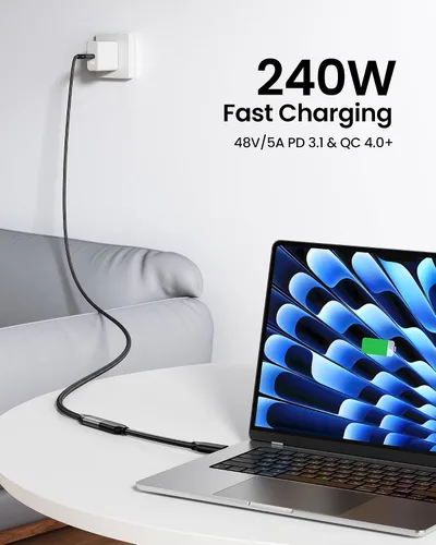 Vista 5 de Silkland Cable de extensión USB C USB4 de 40 Gbps 240 W para Thunderbolt