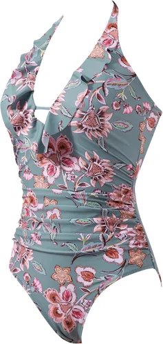 Vista 95 de SUUKSESS Traje de baño sexy de una pieza con volantes y control de abdomen para mujer