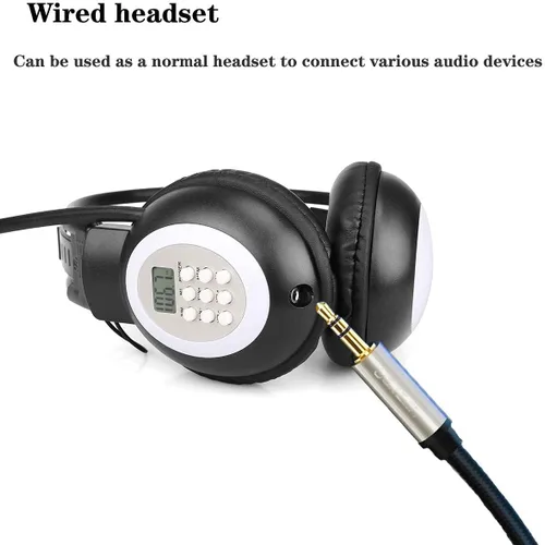Vista 5 de Retekess Auriculares de radio FM TR101, radio de auriculares