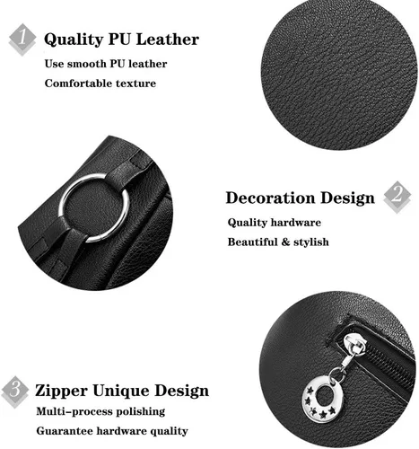 Vista 5 de MINTEGRA Bolso cruzado de cuero para mujer, bolso de bolsillo ligero para hombro