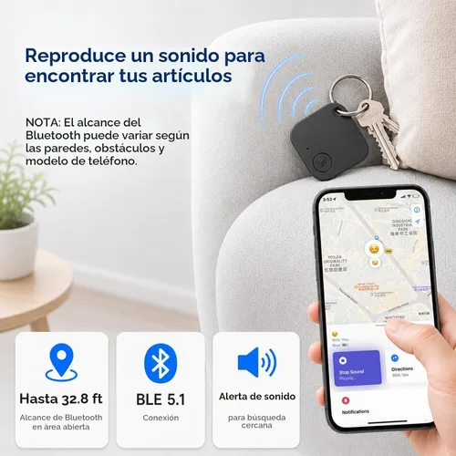 Vista 5 de Mini rastreador GPS portátil para vehículos, rastreador GPS indetectable, sin tarifa mensual/sin tarjeta SIM, dispositivo rastreador para niños 1
