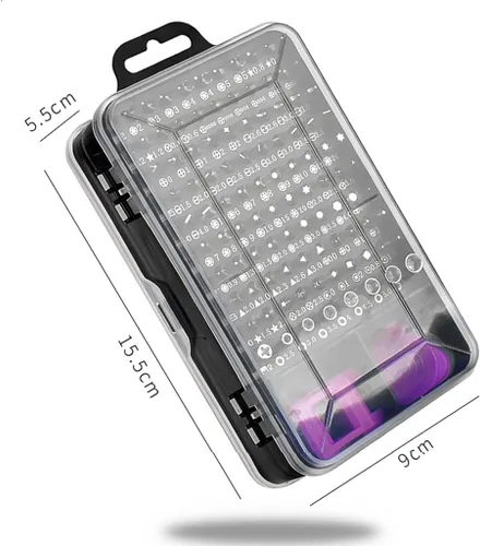 Vista 4 de Juego de destornilladores de precisión, kit profesional de herramientas de reparación magnética 115 en 1 para electrónica, computadora, iPhone