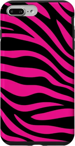 Vista 12 de Zebra Animal Print Pattern Black and Pink Cute Phone Case for iPhone 17