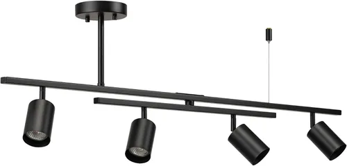Vista 11 de GLOBE Electric 64000166 30" Iluminación de pista de 4 luces con tira de luz nocturna integrada LED de 7 W, negro mate, cabezales de pista