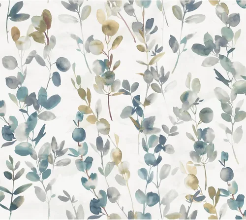 Vista 2 de York Wallcoverings Candice Olson PSW1431RL - Papel tapiz autoadhesivo de eucalipto azul marino