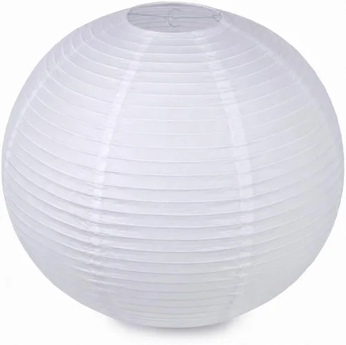 Vista 11 de Faroles de papel redondos blancos de 19.68 pulgadas, lámpara colgante de linterna de papel china/japonesa, pantalla grande para decoración