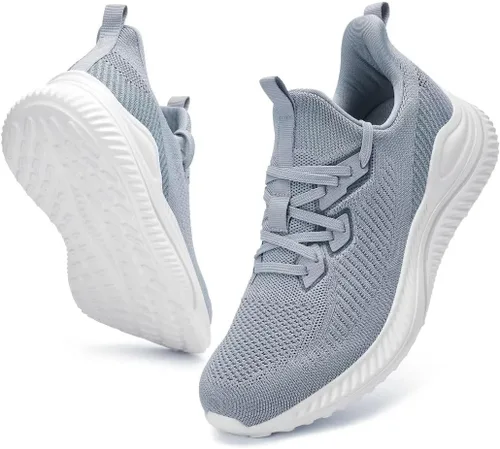 Vista 6 de Akk Zapatos deportivos para caminar para hombre, para correr, tenis para entrenamiento, atletismo, gimnasio, sin cordones, cómodos, transpirables