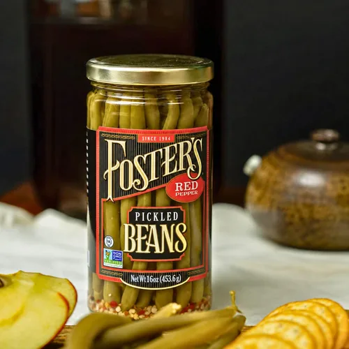 Vista 7 de Foster's Since 1984 Frijoles verdes en escabeche, paquete variado de 16