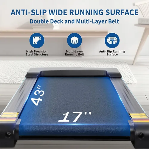 Vista 4 de Cintas de correr para el hogar, caminadora plegable con 12% de inclinación automática, 2.5 HP, velocidad de 8.5 MPH, 15 programas preestablecidos