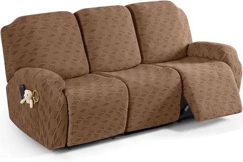 Vista 69 de TAOCOCO Funda para Reclinable de 3 Piezas, Fundas para Silla Reclinable, Funda Elástica de Jacquard para Silla Reclinable, Protector de Muebles