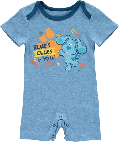 Vista 3 de Blue's Clues Newborn Baby Boys Infants 2 Pack Graphic Snap Romper Bodysuit