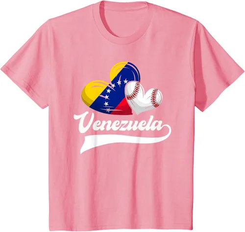 Vista 87 de Camiseta de béisbol venezolana con diseño de corazón y bandera de Venezuela, Negro